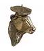 Cast Aluminum Cow Head with Beret Wall Décor