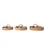 Decorative Braided Bankuan & Rattan Trays w/ Scalloped Edge & Handles