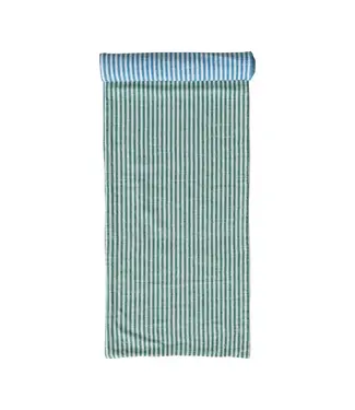 Woven Cotton Two-Sided Striped Table Runner