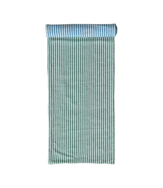 Woven Cotton Two-Sided Striped Table Runner