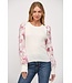 Gianna Floral Organza Slv Sweater