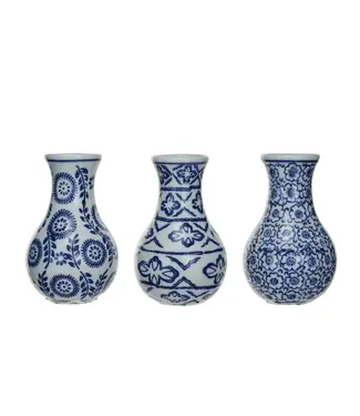 Hand-Stamped Stoneware Vase