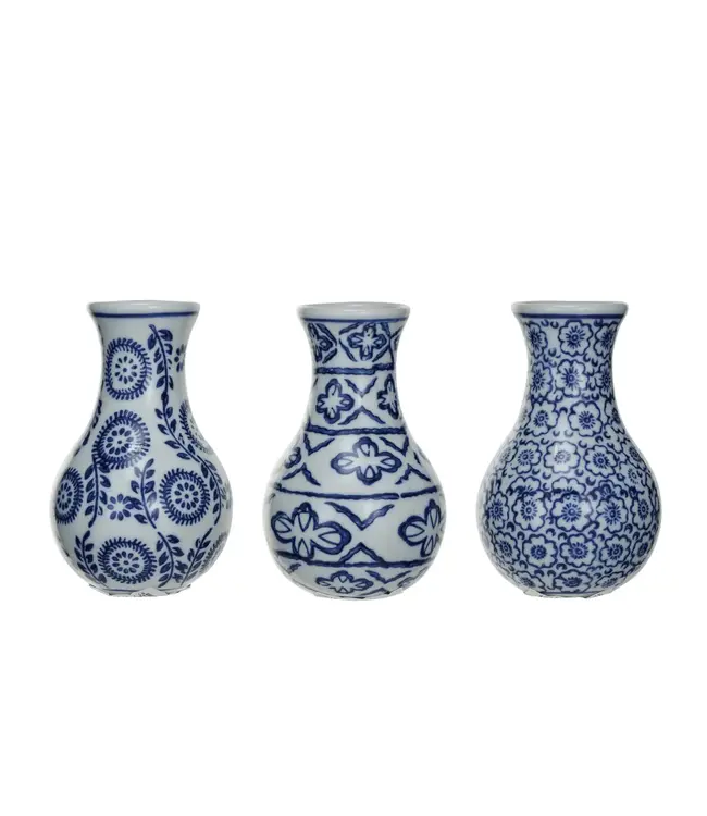 Hand-Stamped Stoneware Vase