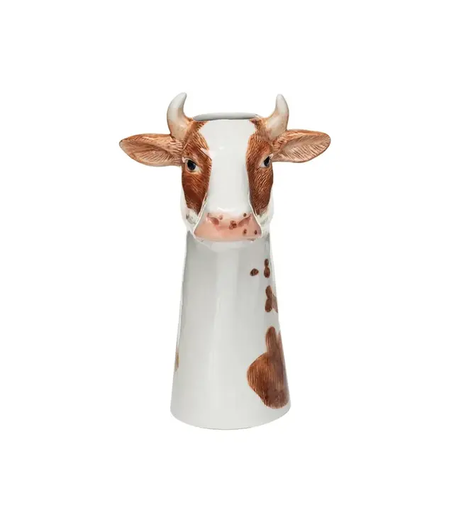 Stoneware Cow Vase