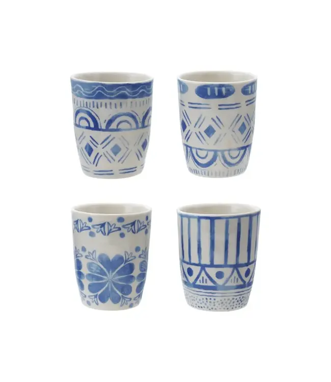 6 oz. Stoneware Cup with Tile Pattern