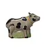 Stoneware Cow Vase with Grass