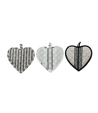 Cotton Quilted Heart Shaped Pot Holder