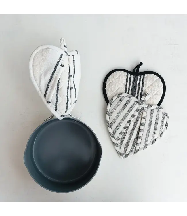 Cotton Quilted Heart Shaped Pot Holder