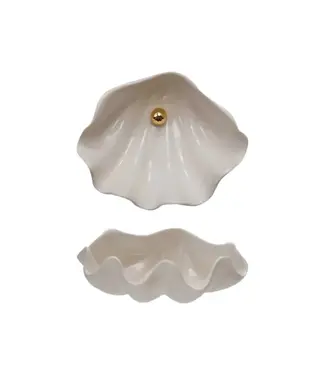 Stoneware Clam Shell Shaped Dish