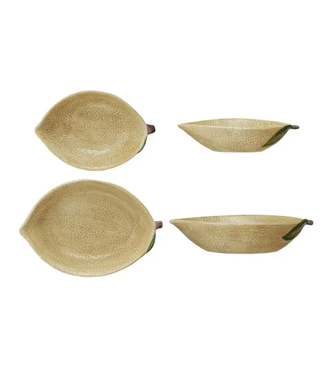 Stoneware Lemon Shaped Bowl