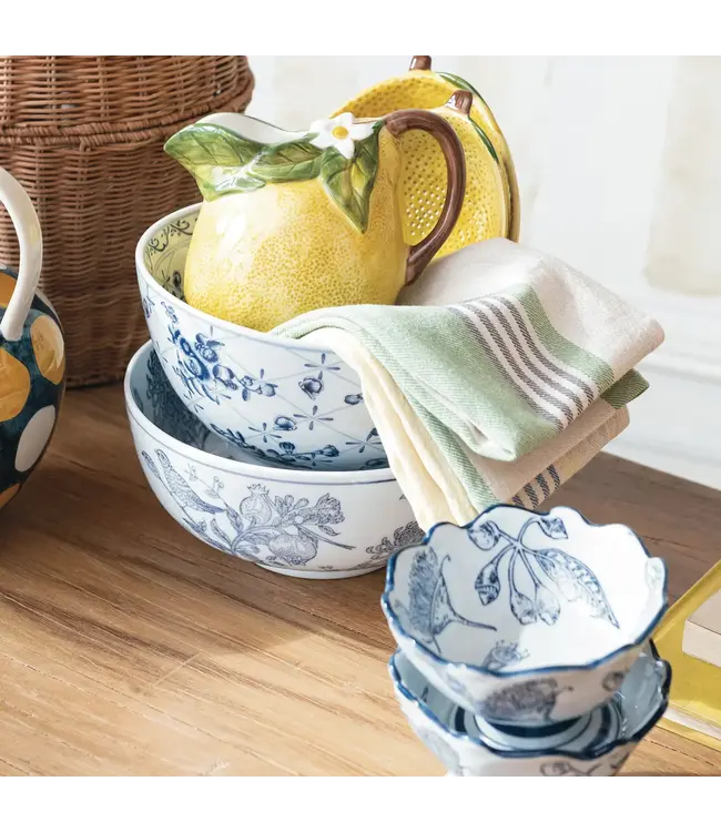 Ceramic Bowl with Floral Pattern