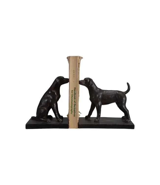 Resin Dog Bookends Black - Sold as Set