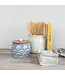 Stoneware Canister with Acacia Wood Lid