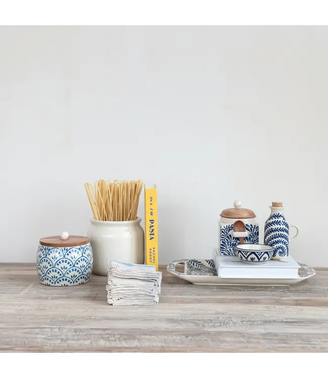 Stoneware Bowl with Pattern