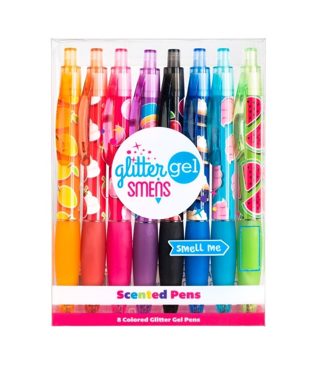 Smens Glitter Gel Scented Colored Gel Ink Pens - Sold as Set