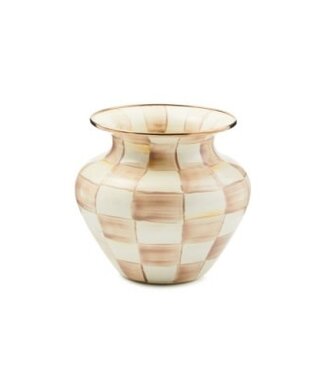 MACKENZIE CHILDS Mocha Check Large Vase