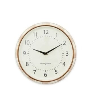 MACKENZIE CHILDS Mocha Check School Wall Clock