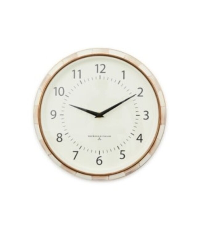 MACKENZIE CHILDS Mocha Check School Wall Clock