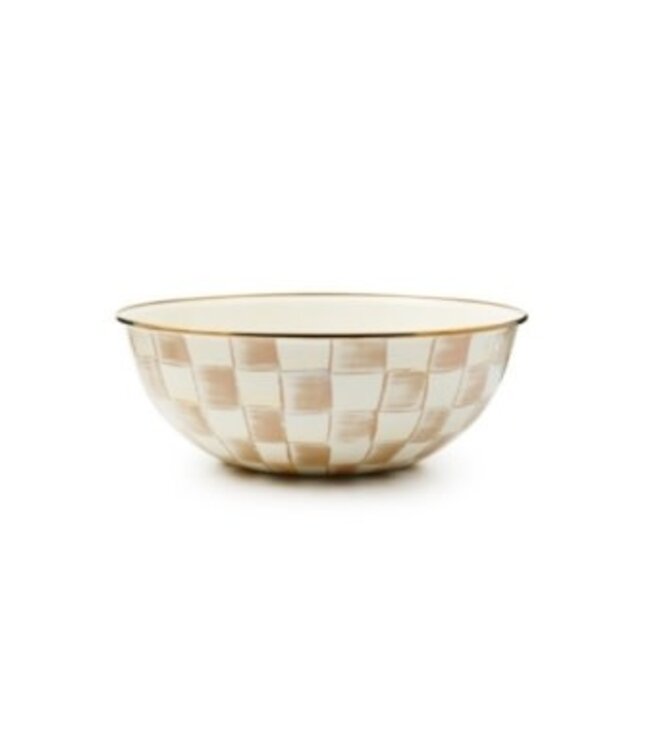 MACKENZIE CHILDS Mocha Check Extra Large Everyday Bowl