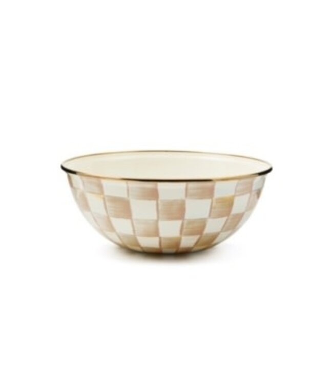 MACKENZIE CHILDS Mocha Check Medium Everyday Bowl