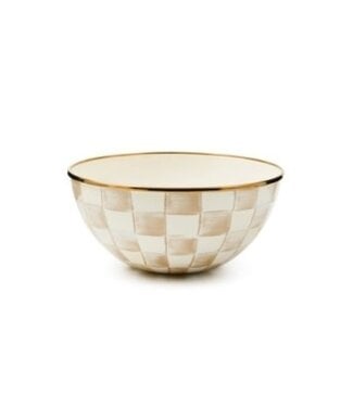 MACKENZIE CHILDS Mocha Check Small Everyday Bowl