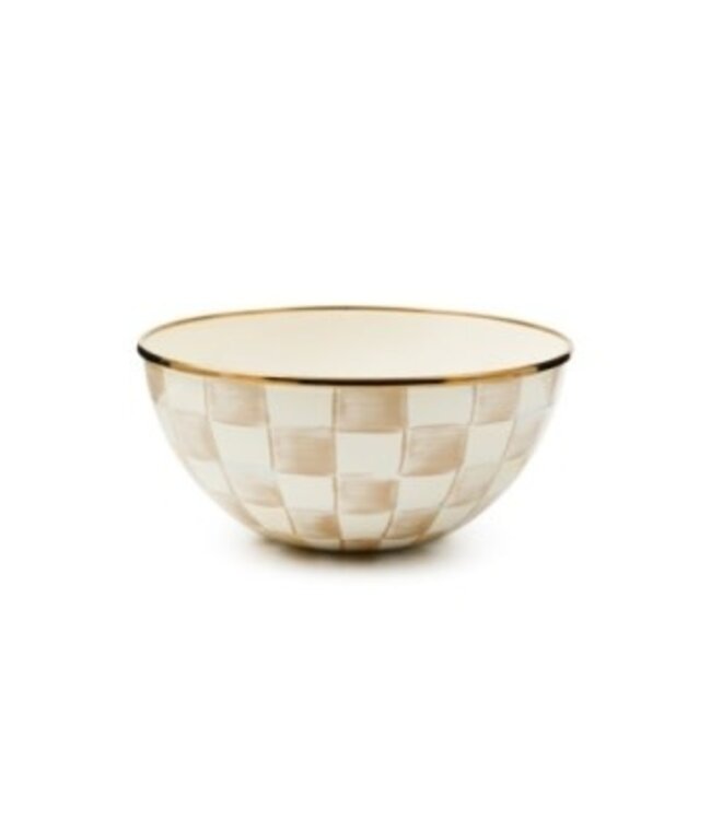 MACKENZIE CHILDS Mocha Check Small Everyday Bowl
