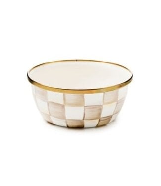 MACKENZIE CHILDS Mocha Check Pinch Bowl