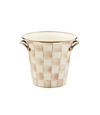MACKENZIE CHILDS Mocha Check Wine Cooler