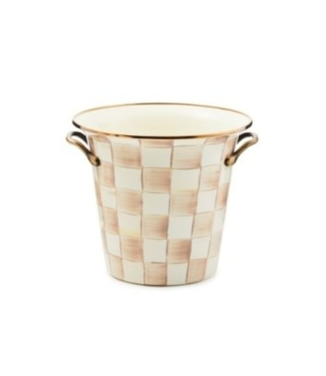 MACKENZIE CHILDS Mocha Check Wine Cooler