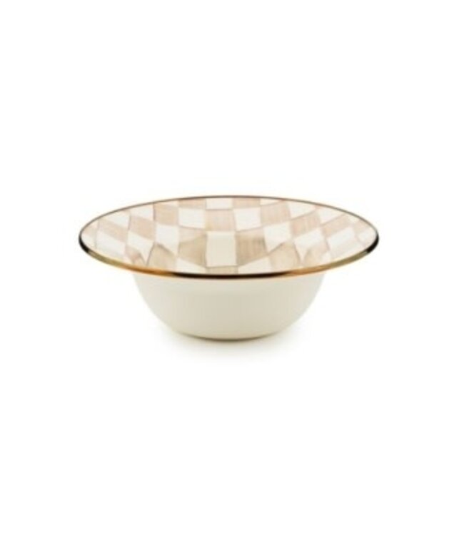 MACKENZIE CHILDS Mocha Check Serving Bowl
