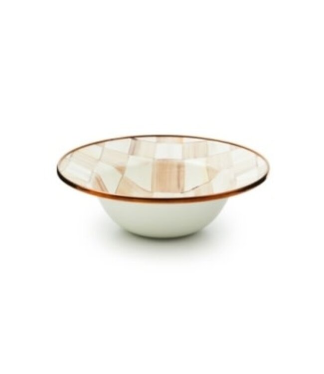 MACKENZIE CHILDS Mocha Check Breakfast Bowl