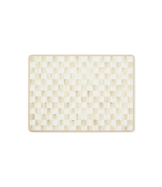 MACKENZIE CHILDS Mocha Check Cork Back Placemats - Set of 4