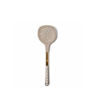MACKENZIE CHILDS Mocha Check Slotted Turner
