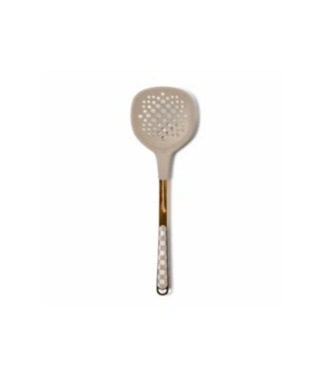 MACKENZIE CHILDS Mocha Check Slotted Turner