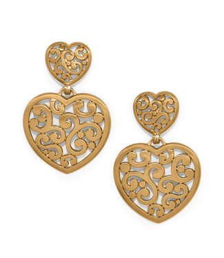 BRIGHTON Contempo Heart Double Post Drop Earrings