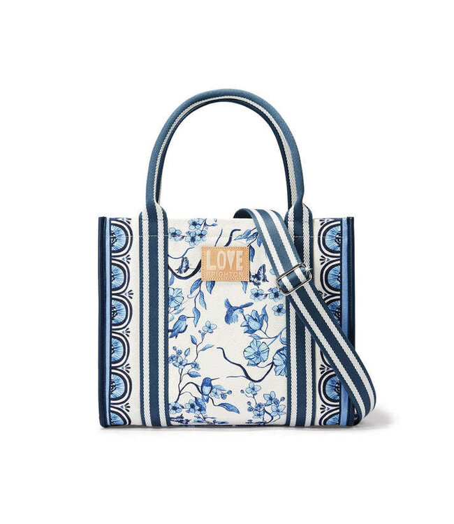 BRIGHTON Indigo Song Bird Canvas Carryall - Multi