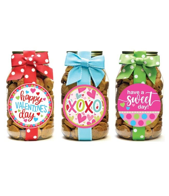 Cookie Quart Jars Valentine  Chocolate Chip