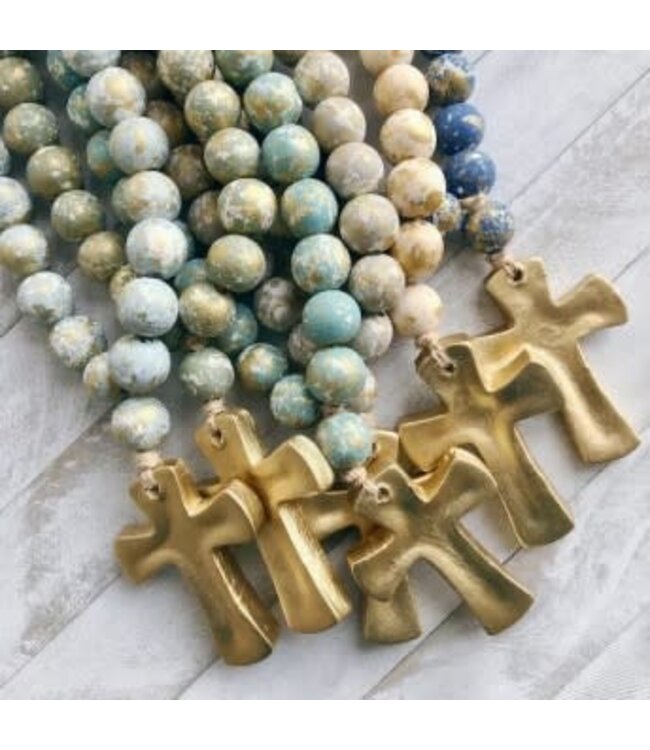 Long Blessing Beads With Fancy Cross