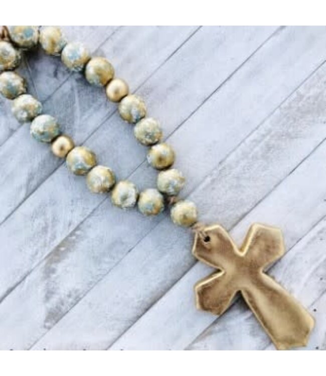 24" Blessing Beads with Cross Large
