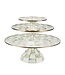 MACKENZIE CHILDS Sterling Check Enamel Pedestal Platter