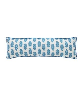 Blue Block Print Long Pillow