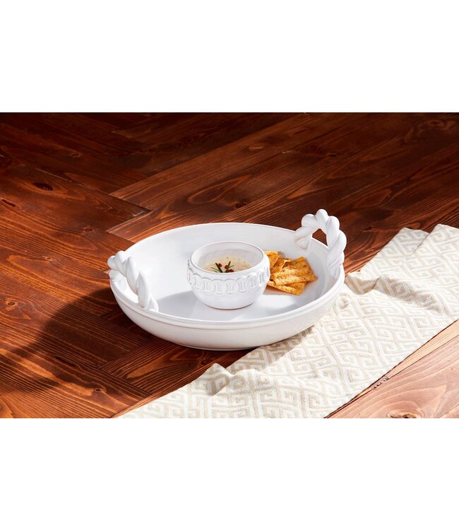 Twisted Handle Chip & Dip Set