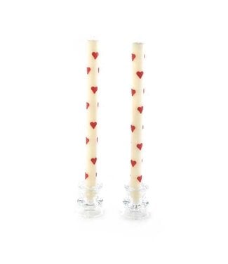 MACKENZIE CHILDS Heart Dinner Candles - Sold as Set