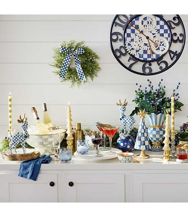 MACKENZIE CHILDS Bands Gold Dinner Candles- Sold as Set