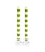 MACKENZIE CHILDS Bands Green Dinner Candles - Sold as Set