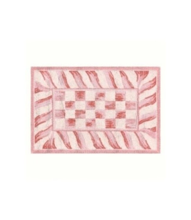 MACKENZIE CHILDS Rosy Check 2' x 3' Rug