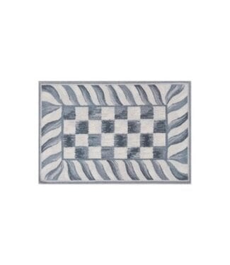 MACKENZIE CHILDS Sterling Check 2' x 3' Washable Rug