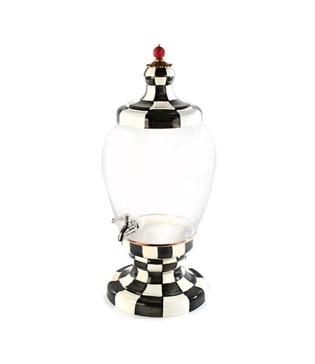 MACKENZIE CHILDS Courtly Check Enamel Beverage Hostess