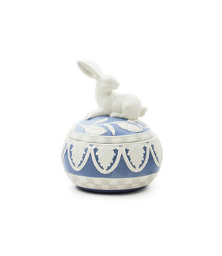 MACKENZIE CHILDS Cameo Bunny Lidded Box