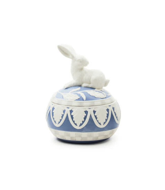 MACKENZIE CHILDS Cameo Bunny Lidded Box